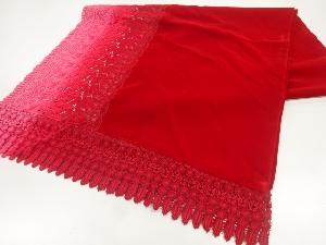 ビロードレース花模様ショール